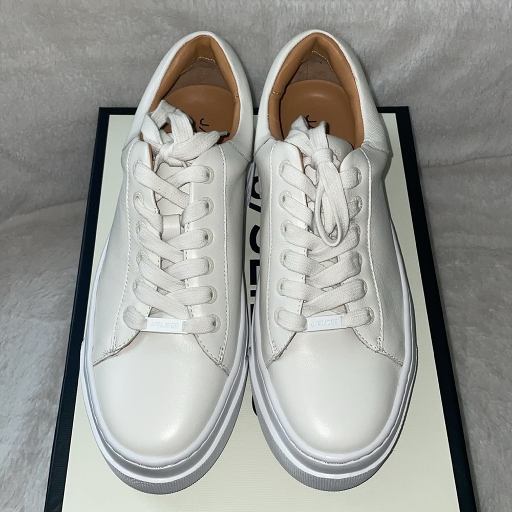 NWT J/SLIDES AMANDA White Leather Sneaker - Picture 8 of 15
